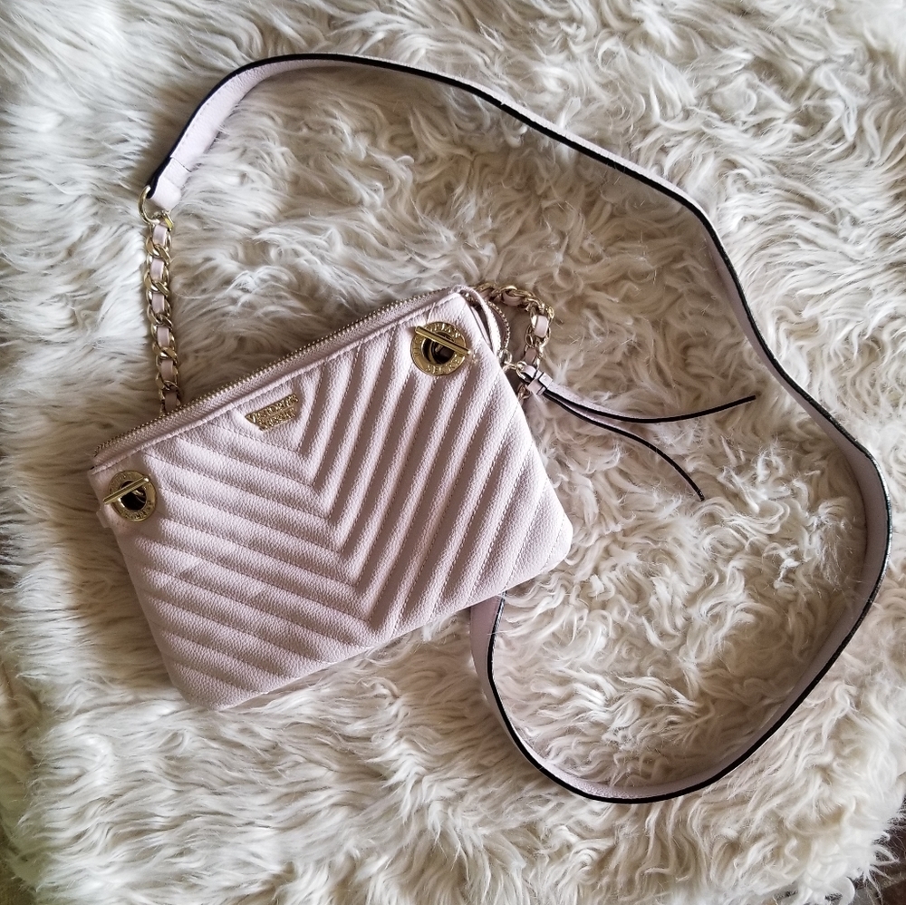Victoria's Secret Pebbled Crossbody Bag Pink EUC